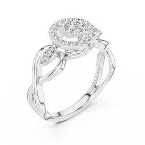Anillo de Diamantes de Lujo Cultivados en Laboratorio, Oro Blanco Sólido de 18 Quilates, Chapado en Rodio, Corte Brillante, para Compromiso, Fiesta, Boda, Regalo, Uso Diario - Product Image 1