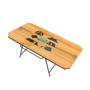 Table à manger extensible pliable moderne convertible en bois de teck massif pour la maison et l'extérieur - Product Image 6