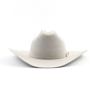 Sombrero de Vaquero a Rayas 100% Lana, Color Marrón Claro, Estilo Occidental, Banda Trenzada, Talla XXL, Personalizado, Unisex, Sombrero de Viaje - Product Image 6