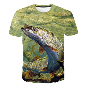 Chemise de pêche personnalisée avec protection UV, polyester respirant, t-shirt de pêche à manches courtes, chemises à sublimation UV - Product Image 3