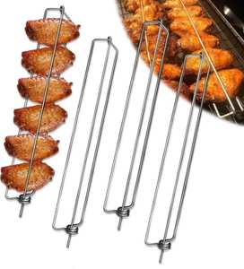 Brochetas Multiusos de Acero Inoxidable para Cocina y Parrilla al Aire Libre, Ideales para Carne, Paneer, Pollo y Verduras, Fáciles de Usar - Product Image 1