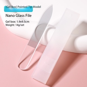 Transparent Nano Glass Sandpaper <b>Nail</b> <b>File</b> Double Sided Straight 100 Grit Washable Reusable Manicure Polishing Tool Custom Logo - Product Image 6