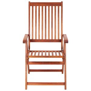 Juego de 4 Sillas de Jardín de Madera de Acacia Maciza Marrón Natural, Tamaño Mediano - Product Image 3