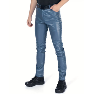 Top Selling Custom Made Street Wear Genuine Leather Pant For Adults Wholesale Professional High Quality Men Leather Pants - Product Image 1
