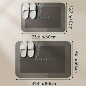 Customised Soak High Quality Natural Premium Bathroom Diatomaceous Floor <b>Mats</b>, Bathroom Toilet Foot <b>Mat</b>, Anti Slip Quick Drying - Product Image 4