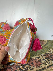 Toiletry <b>Bags</b> Quilted Pouch Cotton Travel Organiser <b>Makeup</b> <b>Bag</b> Gift for her Birthday Thank You Gift Utility pouches - Product Image 6