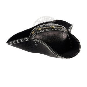 Nouveau stock – Chapeau tricorne léger et écologique avec couronne rigide, bordure décorative et doublure intérieure douce pour un port confortable – Idéal pour les fêtes d'adultes - Product Image 4