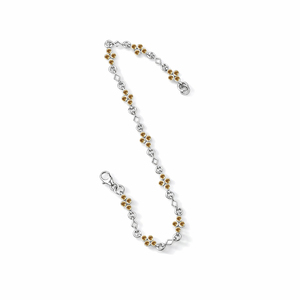 Bracelet à maillons en argent sterling 925 avec motif symétrique multi-tourmaline et quatre breloques rondes en pierre, plaqué or et rhodium - Product Image 4