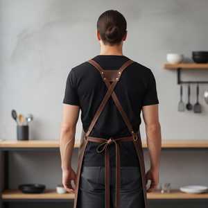 Tablier en cuir industriel pour soudeur, protection résistante à la chaleur, prix direct usine LPN-0292 - Product Image 4