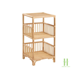 BEST PRICE Natural Wicker Rattan <b>Shelf</b> Organizer for Living Room Bedroom Handmade Eco Friendly Storage Furniture Rack - Product Image 2