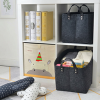 Panier de rangement en feutre pliable et écologique pour vêtements, jouets et articles divers, idéal pour la maison
