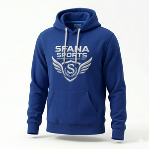 Streetwear Unisex Solid Vintage Custom Printed Hoodie Polyester/Rayon Baggy Garment-Dyed Sweatshirt Logo Men's Spring Wear OEM - Product Image 2