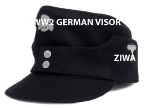 Gorra de Visera Alemana M43 SS de la Segunda Guerra Mundial de Alta Calidad y Gran Venta, Reproducción de Gorra Alemana con Insignia Bordada - Product Image 2