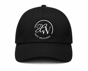 Casquette noire à 6 panneaux avec logo brodé sur le panneau avant, unisexe, décontractée, ajustement réglable, casquette brodée - Product Image 1