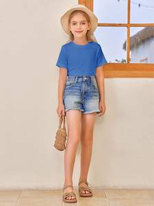 Camiseta de Algodón 100% de Primera Calidad al por Mayor, para Adultos y Niños, Talla Americana, Asiática y Europea, Unisex, Transpirable y Ecológica - Product Image 4