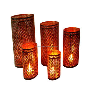 Home Decorative Round Iron Votive Candle Holder Set of 5 Pcs With <b>Black</b> Powder Coated Finished Decorative Candle Holder Votive - Product Image 6