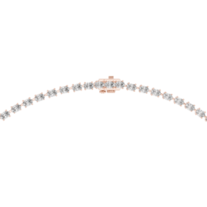 Collier Lariat de Luxe en Or Rose 18 carats avec Diamants de Laboratoire Taille Ovale, Plaqué Rhodium, Pierre Latérale Taille Poire 15,4 carats - Product Image 4