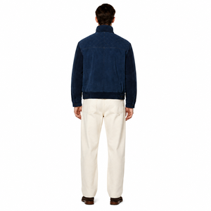 Chaqueta Blouson Personalizada para Hombre, de Gamuza de Búfalo con Paneles, Corte Relajado, Acolchada, de Cuero Resistente, OEM Sialkot, para Invierno - Product Image 2