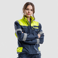 Veste de travail personnalisée pour femmes, vêtements haute visibilité, vestes de sécurité pour femmes, veste de travail à col montant, vêtements de sécurité pour femmes