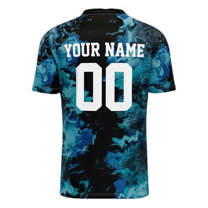 Uniformes de Fútbol Personalizados con Nombre, Camiseta de Fútbol con Impresión por Transferencia de Calor, Transpirable, Absorbente de Humedad, Antibacterial, de Secado Rápido, 100% - Product Image 3