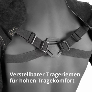Manchons de soudage en cuir de vachette pleine fleur de haute qualité, gants de protection pour le bras, vêtements de soudage avec sangles de transport - Product Image 4