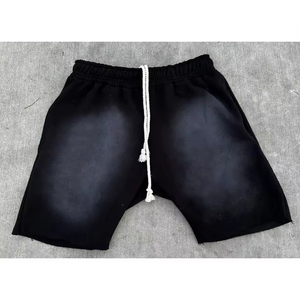 กางเกงขาสั้นผ้าฝ้ายหนานุ่ม 100% รุ่นใหม่ปี 2026 แบบผูกเชือก สไตล์ฝรั่งเศส สำหรับผู้ชาย แฟชั่นสตรีทแวร์ วินเทจ ล้างสีแบบแอซิดวอช - Product Image 6