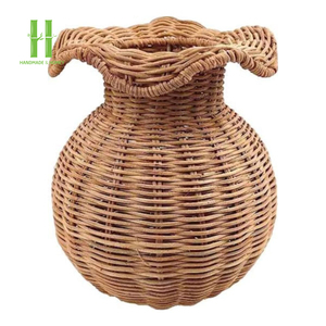 Jarrón Decorativo de Mimbre Natural Ecológico, Estilo Urna, para el Hogar, Macetas para Flores, OEM, Capacidad y Tamaño Personalizados, Hecho en Vietnam, Superventas - Product Image 3