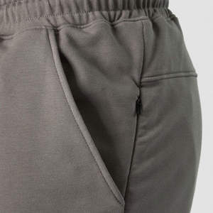 Men's Gray Woolen Straight Vintage Eco-Friendly Sweatpants Elastic Waist Drawstring Casual <b>Joggers</b> Side Pockets Midweight Autumn - Product Image 5