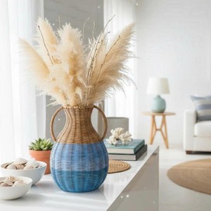 Artisanal Character Rattan Vase Charming Decorative Vase <b>Flower</b> <b>Display</b> And Home Decor - Product Image 4