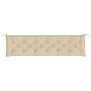 Oxford Fabric Garden Bench <b>Cushion</b> <b>Beige</b> 78.7"x19.7"x2.8" Stylish Patio Benches - Product Image 4