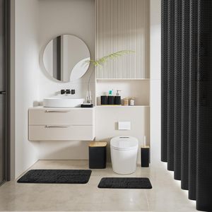 Set di 22 Accessori per il <span class=keywords><strong>Bagno</strong></span> con Portascopino, Dispenser Sapone e Cestino Decorativo da Appoggio per Casa - Product Image 4