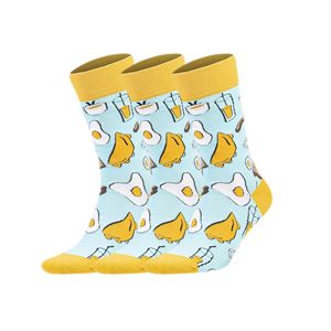 "Chaussettes colorées pour hommes et femmes-3 paires de chaussettes unisexes en coton" - Product Image 1