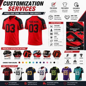 Camiseta de Fútbol Americano Sublimada Personalizada para Equipo, Manga Corta, Secado Rápido, Transpirable, 100% Poliéster, Fabricación OEM, Marca Privada - Product Image 3