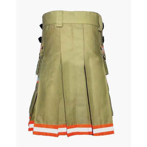 Kilt de pompier neuf de qualité supérieure, 100% coton avec réflecteur orange très visible - Product Image 3