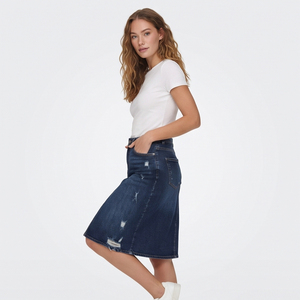 New Summer Women's <b>Denim</b> <b>Skirts</b> Fashion Wear <b>Knee</b> <b>Length</b> Jeans <b>Skirts</b> Ladies Wholesale Summer Fashion Women <b>Denim</b> <b>Skirt</b> - Product Image 5