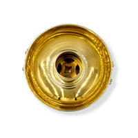 Hot Pot en laiton de qualité supérieure de 9 pouces avec couvercle Pot de Shabu de bateau à vapeur durable de haute qualité Cadeau souvenir élégant Matériau en laiton véritable