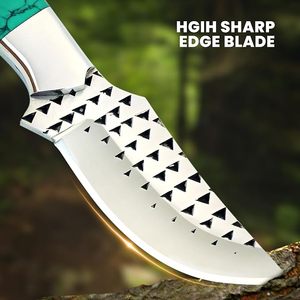 Cuchillo de vaquero fijo de 7 pulgadas, recto, tipo 'Sheepsfoot' y 'Bull Cutter', de acero raspado J2, hecho a mano, de grado industrial, con funda de cuero tipo 'Pancake', OEM, económico - Product Image 5
