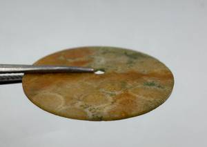 Esfera de Reloj de Coral Natural de 28 mm, Pulida por un Lado, Redonda, Dorada, de 0.80 mm de Grosor, Modelo ETH-10150 de a K Gems, para Fabricación de Relojes - Product Image 6