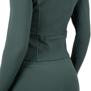 Custom Plus Size High Waist Butt Lift Leggings Yoga <b>Jacket</b> Set Solid Front Seamless Four-Way Stretch Activewear for <b>Women</b> - Product Image 4