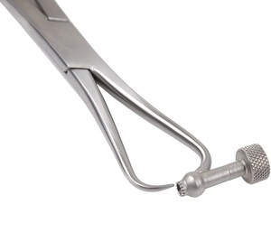 Pinzas de sujeción de placas con guía de perforación, pinzas óseas quirúrgicas de 5.5 pulgadas, ortopédicas, curvadas, de acero inoxidable quirúrgico - Product Image 4