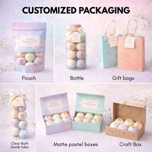 Bombas de Baño Orgánicas al por Mayor con Aceites Esenciales Herbales, Ingredientes 100% Naturales, Aroma y Color Personalizados, Proveedor de Marca Privada OEM - Product Image 6