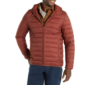 <b>Men's</b> Hooded Puffer <b>Jacket</b> Solid Color Zipper Closure Windproof Casual Autumn Wear Polyester Wadding Regular Fit - Product Image 3