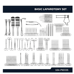 Juego de Instrumentos de Laparotomía Básicos de Primera Calidad, 104 Piezas, Acero Inoxidable Quirúrgico, Grado Alemán, Aprobado por CE ISO, Manual Clase I - Product Image 2