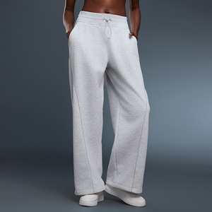 Women's Fleece <b>Lined</b> Warm Windproof Breathable High Waist Sweatpants Loose Straight Leg Jogger <b>Pants</b> Drawstring Winter Trousers - Product Image 1