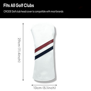 Funda para palo de golf para hombre, diseño de cuero PU, impermeable, forro exterior suave, forma larga con cuello elástico, se adapta a la mayoría de los golfistas - Product Image 2