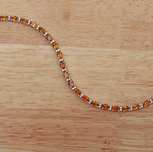 Natural Citrine Stone <b>Charm</b> Bracelet 925 Sterling <b>Silver</b> Handmade Elegant Luxury Jewelry - Product Image 3