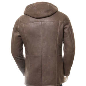 Chaqueta de Cuero Vacuno Vintage de Alta Calidad para Hombre, Impermeable, Transpirable, de Color Sólido, con Cuello Tipo Camisero, Directo de Fábrica - Product Image 2