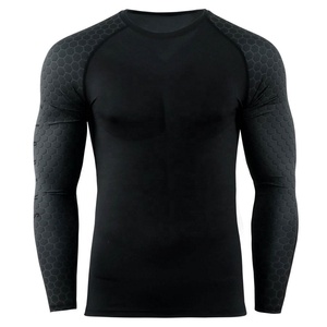 Camiseta de Compresión MMA, Venta al Por Mayor de Fábrica, Diseño Personalizado, Manga Larga, Cuello Redondo, para Niños, Secado Rápido, Spandex/Poliéster - Product Image 1