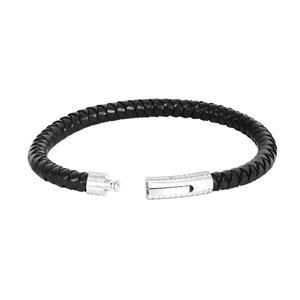 <b>Men</b> Hand Jewelry Tight Bolo Braided Leather <b>Bracelet</b> Stainless Steel Magnetic Buckle <b>Men</b> Genuine Leather <b>Bracelet</b> - Product Image 4