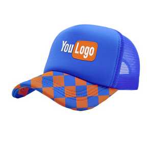 Gorra Deportiva Verde de Malla con Visera a Cuadros, Ajustable, Unisex, para Exteriores, Primavera/Verano, Casual, Transpirable, de Poliéster - Product Image 2